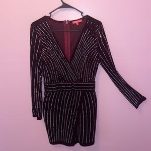 Burgundy Diamond Dress